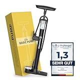 DANSI Fahrradpumpe I Standluftpumpe passend für alle gängigen Ventile inklusive Manometer &...