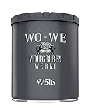 WO-WE Fassadenfarbe Wandfarbe Wandanstrich Fassadenbeschichtung für Außen Weiß 750ml