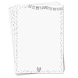 Briefpapier Set Konfetti I 50 Blatt 90 g/m² DIN A4 I stilvolles Schreibpapier vielseitig verwendbar...