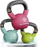 HQ Germany® Neopren Kettlebell | Vollguss | 2-32kg | Starter-Sets | ±2,0% Gewichtstoleranz,...