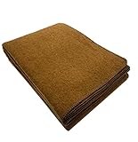 Kamel Wohndecke Kuscheldecke Wolldecke - 50% Kamelwolle 50% Merinowolle - 130x200cm - 411g/m2 -...