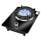 Profession Gas Hob 7.2Kw Gas Hob,1 Zones Built-In Gas Stove, Ng/Lpg Desktop Kitchen Wok Cooking...