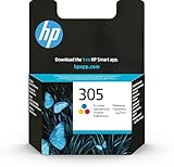 HP 305 (3YM60AE) Original Druckerpatrone Farbe für HP DeskJet 2700, 2730, 4100, 4134 und 6020,...