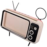 MOTHNUR Retro Smartphone Ständer mit Kabellosem Lautsprecher Handyhalter in Orange Desktop Handy...