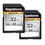 Gigastone SDHC-Speicherkarte, 32 GB, Kamera Pro Serie, 2 Karten, Geschwindigkeit bis zu 100 MB/s,...