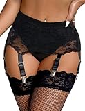 ohyeahlady Sexy Strapsgürtel Damen Spitze Breit Große Größen Strapsen Dessous Set Strumpfgürtel...