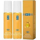 2er-Pack Augenserum mit Lutein & Vitamin C – Roll-On Serum gegen Augenringe & Schwellungen –...