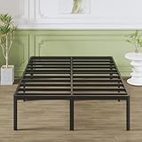 Lutown-Teen Metallbett 180x200 cm mit Rundes Beine, Höhe 46cm Ehebett Bettrahmen mit Metall...