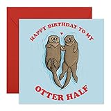 Central 23 - Lustige Geburtstagskarte – Happy Birthday To My Otter Half – Glückwunschkarte für...