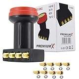 Premium X Quattro LNB - 4Fach - Extrem Hitzebeständig - nur für Multischalter - 4K Full HD - mit...