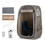 HOMASIS Dampfsauna tragbar, Heimsauna mit Dampfgenerator 3 Liter, Sauna für Zuhause mit...