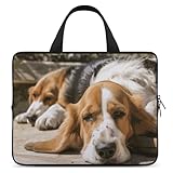FCTVSKLN Laptoptasche für Damen, 38,1 cm (15 Zoll), mit ausruhendem Hund, bedruckt, Laptoptasche,...