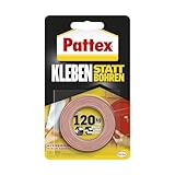 Pattex Kleben statt Bohren Klebeband, extra starkes doppelseitiges Klebeband, Doppelklebeband für...