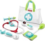 FISHER-PRICE Arzttasche - Spielzeug-Arztkoffer mit 7 medizinischen Spielzeugen, inklusive...
