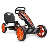 509 Crew XSpeed ​​Pedal Go-Kart – orange, Tretauto, sportliche Grafik auf der...