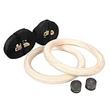 CCLIFE Gymnastikringe Gym Ringe Holz Fitness Trainingsringe Turnringe Olympische Gymnastic Rings...