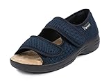 Aerosoft Reha-Sandale Stretch 06 Damen Klettverschluss Weite G-H rutschhemmend (blau, numeric_41)