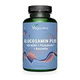 Glucosamin Chondroitin hochdosiert & Vegan | 1000 mg Glucosamin | Mit MSM | Laborgeprüft & Vegan |...