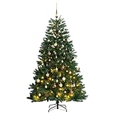 Künstlicher Aufklappbarer Weihnachtsbaum 300 LEDs & Kugel Set 180cm