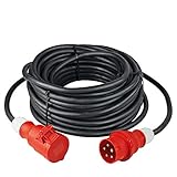as - Schwabe Starkstrom Verlängerungskabel 25 m H07RN-F 5G2,5-400V/16A/ca. 11kW -...