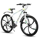 Hiland 26 Zoll Mountainbike MTB mit Aluminiumrahmen Scheibenbremse Federgabel 6 Speichenräder für...