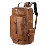 Baosha HB-26 3-Ways Herren Rucksäcke Handgepäck Schultertasche Convertible PU Leder Reisetasche...