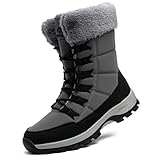 Topwolve Schneestiefel Herren Warm Gefütterte Winterstiefel Wasserdicht Outdoor Rutschfest...