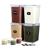 Lifewit große Lebensmittelbehälter 5,2L 4 Stück mit Deckel luftdicht für Mehl, Zucker, Reis,...