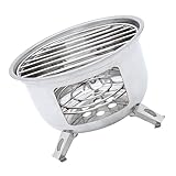 SEWOART 1 Satz Kompakter Tragbarer Campinggrill Mini Rundgrill für Grillabenteuer Unterwegs und...