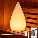 NICEWAT Kabellos Sauna Lampe, Saunalampe Dimmbar mit 16 RGB Farben & 4 Modi, Saunaleuchte Led...