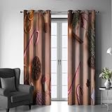 LANDOCROWN Weihnachten Dekor Verdunkelung Vorhänge für Schlafzimmer Wohnung Rustikal Urlaub...