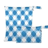 voucong Tasche mit europäischem Vichy-Muster, wasserdicht, 2 Stück, Reiseutensilien für Babys,...