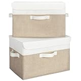 GRANNY SAYS Aufbewahrungsboxen mit Deckel, 2 Stück Kisten Aufbewahrung Stoff, Faltbare Organizer...