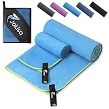 Jokisa 2 Stück Mikrofaser Handtuch Set (180x90cm Badetuch Groß+100x50cm Sporthandtuch), Schnell...