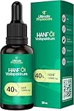 ULTIMATE PHYSIOCARE Hanföl 40% | 30 ml | 12.000 mg | Mit Kokosnuss-MCT | 800 Tropfen | Natürlich &...