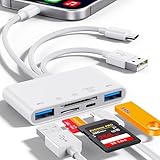 5-in-1 Speicherkartenleser, USB OTG Adapter & SD Kartenleser für iPhone/iPad, USB C und USB A...