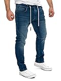 Yazubi Erik - Joggingjeans Hosen Herren Jeans - Mit Elastischem Bund - Denim Jogginghose in Used...
