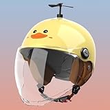 Niedlicher Motorrad-Halbhelm, Jethelm Mit Sonnenblende, Kinder-Rollerhelm Sturzhelm Für Jungen Und...