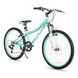 HILAND Climber 24 Zoll Kinderfahrrad Mountainbike MTB mit Federgabel 7 Gang V-Bremse Jugend Mädchen...