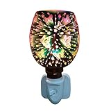 Duftlampe mit kerzenhalter Duftlampe aus Keramik Aromalampe 3D-Schmetterlingsglas, elektrisches...