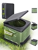 DMTIVMG Campingtoilette Mobile Kompakte Toilette 30 L Ltr mit max.Tragkraft bis 150kg recycelt 100%...