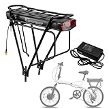 Gepäckträger Ebike Akku 36V 15AH mit Ladegerät & Gepäckträger für 750W 500W 350W 250W 200W...