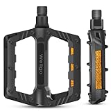 COICER Pedale Fahrrad mit Reflektierenden Streifen, Fahrradpedale rutschfest für MTB aus ABS,...