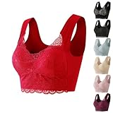 BH Damen Ohne Bügel V Ausschnitt Komfort Vollschalen Soft BH Push Up Seamless Bra Klassischer...