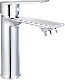 Cieex Wasserhahn Bad, Waschtischarmatur aus Edelstahl, Einhebelmischer für Waschbecken mit...