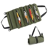 Werkzeug Rolltasche mit 5 Reißverschlusstaschen,Werkzeugtasche Klein,Canvas Schraubenschlüssel...