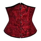 Generisch Damen Miederhose Waist Training Underbust Corset Bauchmieder (Wine, XL)