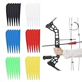 DOKRIN Bogenpfeile,30 Kunststofffedern und 3-Zoll-Gummifedern, geeignet für Bogenschießen, Jagd...