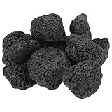 Gadpiparty Vulkanische Dekosteine 100g Schwarze Poröse Aquariumsteine aus Natürlichem...