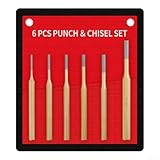 6-teiliges Meißel- und Körner-Set für Mauerwerk für Steinbearbeitung und Metallanwendungen, mit...